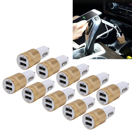10 PCS Car Auto 5V Dual USB 2.1A/1A Cigarette Lighter Adapter for Most Phones
