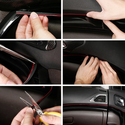 5m Flexible Trim For DIY Automobile Car Interior Exterior Moulding Trim Decorative Line Strip with Film Scraper