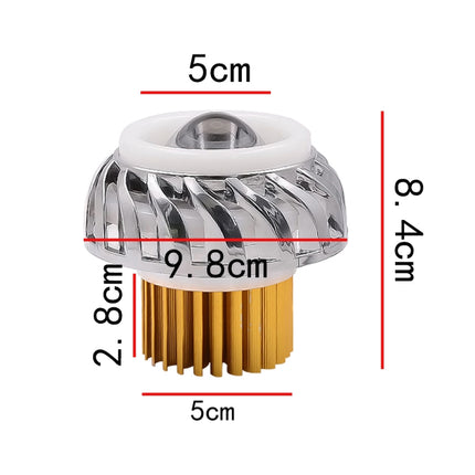 Motorcycle 30W DC 12V-85V LED Headlight Lens Built-in Whirlwind Double Aperture Angle Eyes + Devil Eye, Red Light (Whirlwind), Pink Light (Whirlwind), Blue Light (Whirlwind)