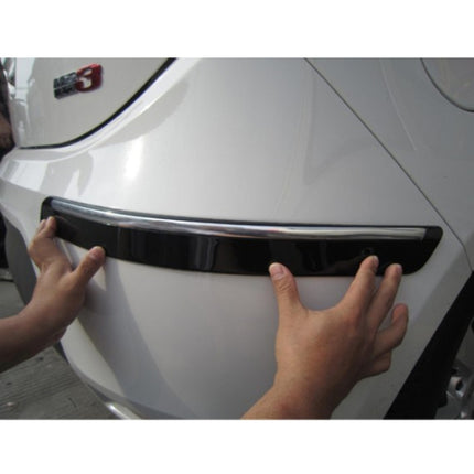 4 PCS Universal Car Auto Plastic Wrap Rubber Front Rear Body Bumper Guard Protector Strip Sticker