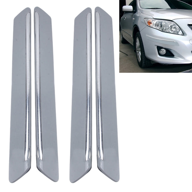 4 PCS Universal Car Auto Plastic Wrap Rubber Front Rear Body Bumper Guard Protector Strip Sticker