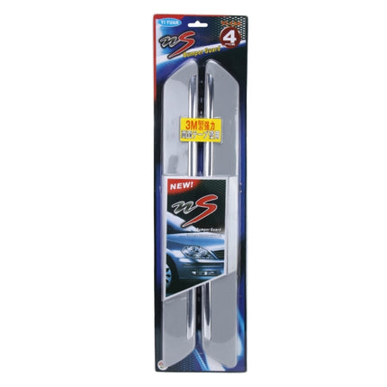 4 PCS Universal Car Auto Plastic Wrap Rubber Front Rear Body Bumper Guard Protector Strip Sticker