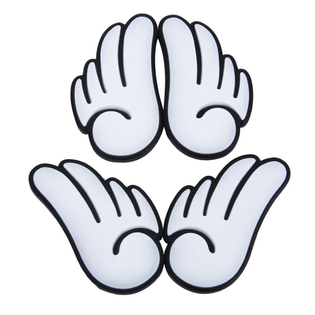4 PCS Angel Wing Shape Cartoon Style PVC Car Auto Protection Anti-scratch Door Guard Decorative Sticker, Angel Wing