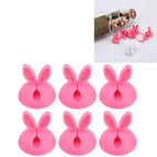 6 PCS C Rabbit Shape(Pink) / Pink
