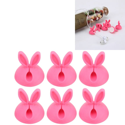 6 PCS CC-941 Rabbit Shape Single Hole Cable Clips Holder, Cable Management System and Cord Organizer Solution, 6 PCS C Rabbit Shape(Yellow), 6 PCS C Rabbit Shape(Pink), 6 PCS C Rabbit Shape(Green)