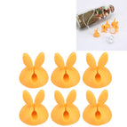 6 PCS C Rabbit Shape(Yellow) / Yellow