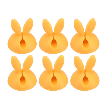 6 PCS CC-941 Rabbit Shape Single Hole Cable Clips Holder, Cable Management System and Cord Organizer Solution, 6 PCS C Rabbit Shape(Yellow), 6 PCS C Rabbit Shape(Pink), 6 PCS C Rabbit Shape(Green)