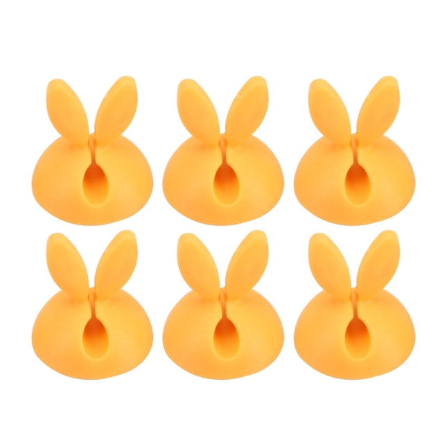 6 PCS CC-941 Rabbit Shape Single Hole Cable Clips Holder, Cable Management System and Cord Organizer Solution, 6 PCS C Rabbit Shape(Yellow), 6 PCS C Rabbit Shape(Pink), 6 PCS C Rabbit Shape(Green)
