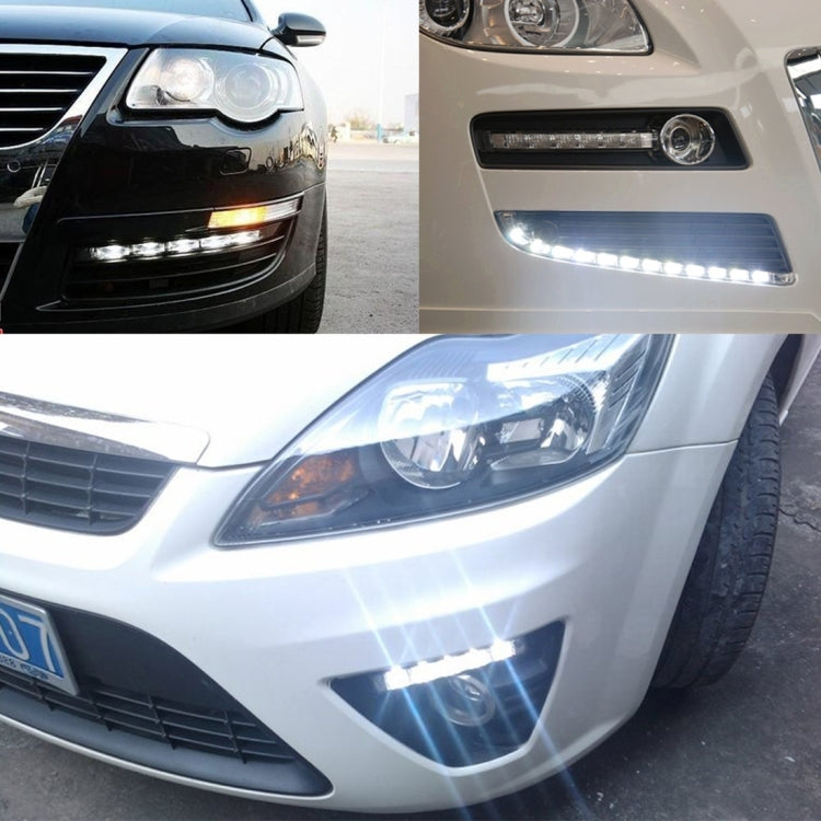 2 PCS 6W 180 LM 6000K DRL Daytime Running Light with 6 SMD-5050 Lamps, DC 12V