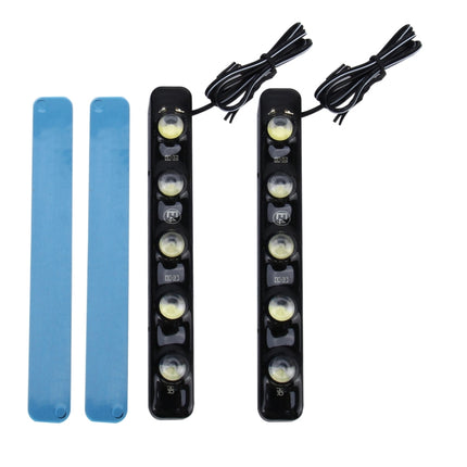 2 PCS 5W 150 LM 6000K DRL Daytime Running Light with 5 SMD-5050 Lamps, DC 12V, 5W