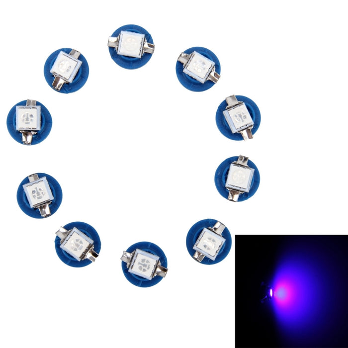 10 PCS 0.5W B8.5 Wedge Instrument Panel LED Light Dashboard Gauge Cluster Indicator Lamp Bulb, 0.5W B8.5