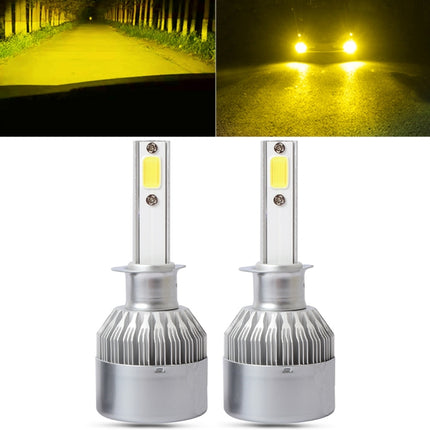 2 PCS  H1 18W 1800 LM 8000K IP68 Canbus Constant Current Car LED Headlight with 2 COB Lamps, DC 9-36V