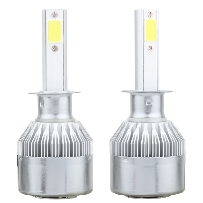 2 PCS  H1 18W 1800 LM 8000K IP68 Canbus Constant Current Car LED Headlight with 2 COB Lamps, DC 9-36V