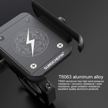 Motorcycle Aluminum Alloy Mobile Phone Bracket with Hook, Suitable for 4-6.5 inch Phones