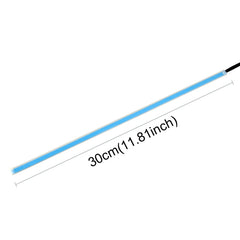 2 PCS 30cm DC12V 4.2W Ultra-thin Car Auto Double Colors Turn Lights / Running Lights, with LED SMD-2835 Lamp Beads (Turn Lights: Yellow Light; Running Lights: Ice Blue Light)