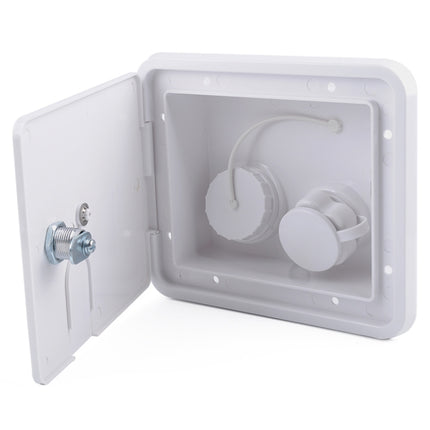 White Water Inlet Integrated Fill Dish Hatch Lock for RV Trailer Camper, A1063