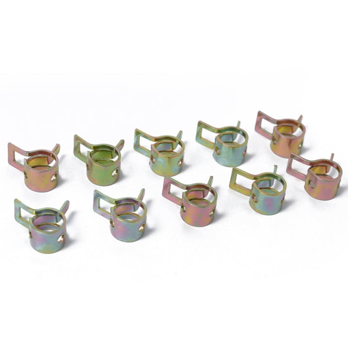 10 PCS 10mm Car Spring Clip Fuel Line Hose Clip Water Pipe Air Tube Clamp Fastener, 10 PCS 10mm