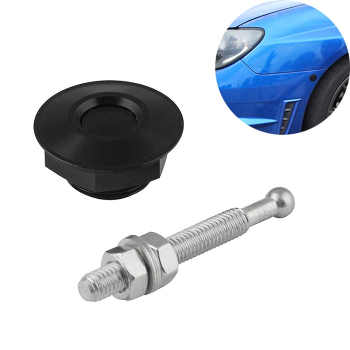 Car Mini Stainless Steel Quick-pins Push Button Billet Hood Pins Lock Clip Kit, Mini Stainless Steel (Black), Mini Stainless Steel (Silver)
