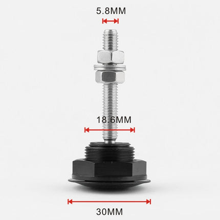 Car Mini Stainless Steel Quick-pins Push Button Billet Hood Pins Lock Clip Kit, Mini Stainless Steel (Black), Mini Stainless Steel (Silver)