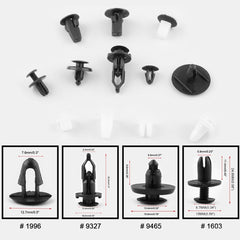 292 PCS Car Retainer Clips Assortment Car Panel Trim Plastic Fasteners Rivet Clips Set