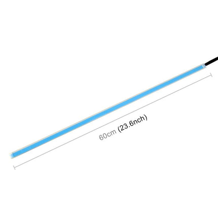 2 PCS 45cm DC12V 5W Ultra-thin Waterproof Car Auto Double Colors Turn Lights / Running Lights SMD-2835 LED Bulbs (Turn Lights: Yellow Light; Running Lights: Blue Light)