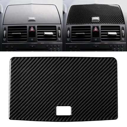 Car Carbon Fiber Console Navigation Panel Decorative Sticker for Mercedes-Benz W204 C Class 2007-2010, Console Navigation