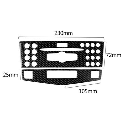 Car Carbon Fiber Center Console Panel Decorative Sticker for Mercedes-Benz W204 C Class 2007-2010