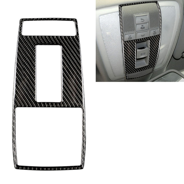 Car Carbon Fiber Reading Lamp Frame Decorative Sticker for Mercedes-Benz W204 2007-2013 / W212 2010-2012, Reading Lamp Frame