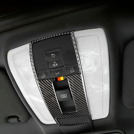 Car German Flag Carbon Fiber Reading Lamp Frame Decorative Sticker for Mercedes-Benz W204 2007-2013 / W212 2010-2012, Reading Lamp Frame (German Flag)