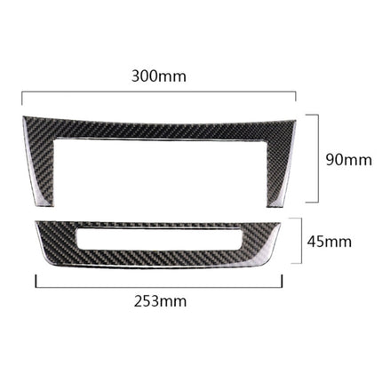 Car Carbon Fiber Central Control CD Panel Decorative Sticker for Mercedes-Benz W204 2011-2013 7-buttons, Central Control CD Panel