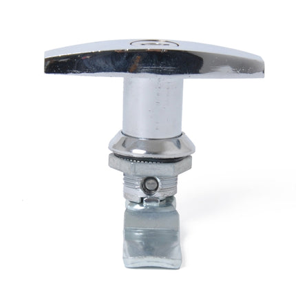 T Shape Handle Paddle Entry Door Latch & Keys Tool Box Lock for Trailer / Yacht / Truck, T Shape Handle (Silver)