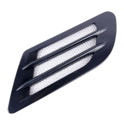 2 PCS Euro Style Metal Decorative Air Flow Intake Turbo Bonnet Hood Side Vent Grille Cover with Self-adhesive Sticker