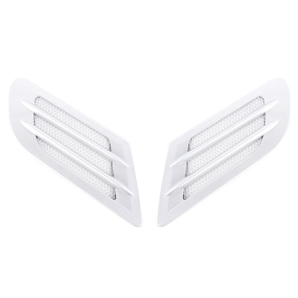 2 PCS Euro Style Metal Decorative Air Flow Intake Turbo Bonnet Hood Side Vent Grille Cover with Self-adhesive Sticker