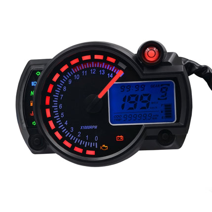 Motorcycle Modified Instrument Panel 12V LCD Display Adjustable Mile Oil Meter Water Temperature Meter Mileage 2-4 Cylinder
