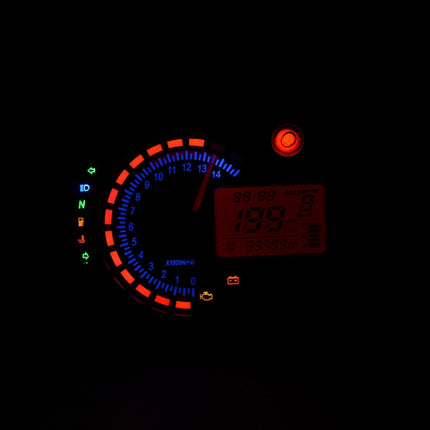 Motorcycle Modified Instrument Panel 12V LCD Display Adjustable Mile Oil Meter Water Temperature Meter Mileage 2-4 Cylinder