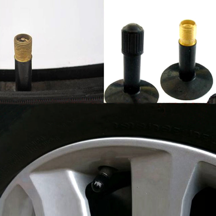 200 PCS Black Tire valve Dust Rubber Cap For Bicycle And Car, Diameter: 10mm(Black)