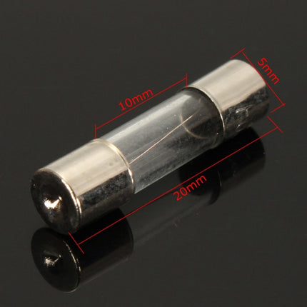 100 PCS 5 x 20mm Fuse Assorted Kits Glass Fuses Tube 0.2A 0.5A 1A 2A 3A 5A 8A 10A 15A 20A, 100pcs 5 x 20mm