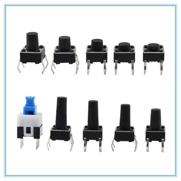 180 PCS Tactile Push Button Switch Kit Micro Switch, 002