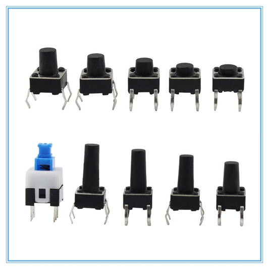 180 PCS Tactile Push Button Switch Kit Micro Switch, 002