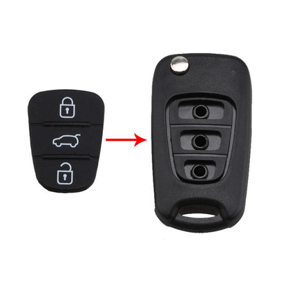Replacement 3 Buttons Silicone Pad for Hyundai / Kia Car Key Shell, without Battery, For Hyundai / Kia 3 Buttons
