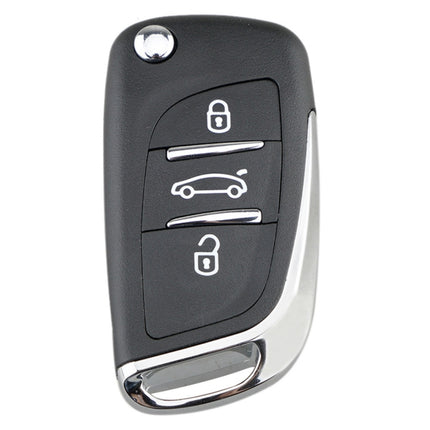 For PEUGEOT Car Keys Replacement 3 Buttons Car Key Case with Grooved and Holder