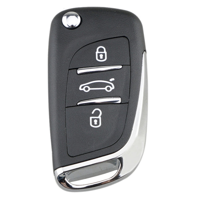 For PEUGEOT Car Keys Replacement 3 Buttons Car Key Case with Grooved and Holder