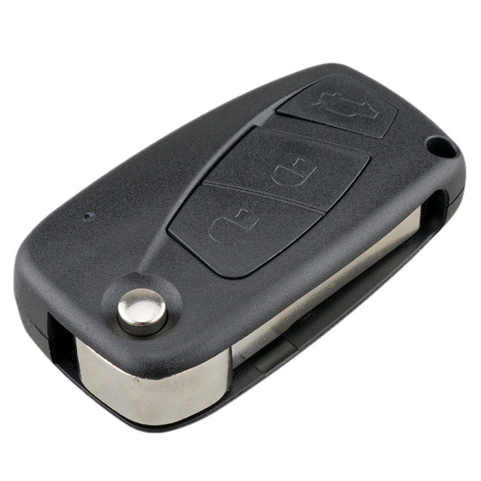 For FIAT Car Keys Replacement 3 Buttons Car Key Case with Side Battery Holder, Black, Blue