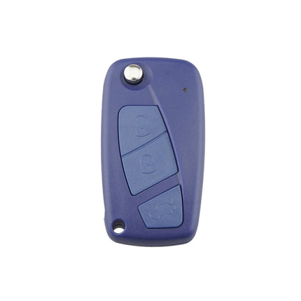 For FIAT Car Keys Replacement 3 Buttons Car Key Case with Side Battery Holder, Blue, Black
