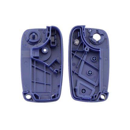 For FIAT Car Keys Replacement 3 Buttons Car Key Case with Side Battery Holder, Blue, Black