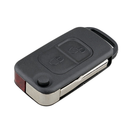 For Mercedes-Benz Car Keys Replacement 2 Buttons Car Key Case with Foldable Key Blade, 2 Buttons