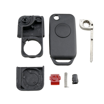 For Mercedes-Benz Car Keys Replacement 1 Button Car Key Case with Foldable Key Blade, 1 Button