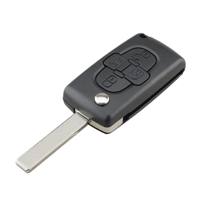 For CITROEN C8 / PEUGEOT 1007 Car Keys Replacement 4 Buttons Car Key Case with Grooved, without Holder, For CITROEN C8 / PEUGEOT 1007