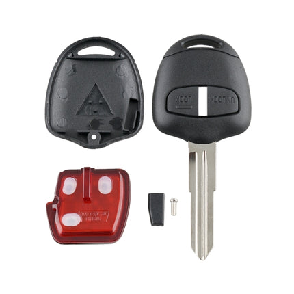 For MITSUBISHI 2 Buttons Intelligent Remote Control Car Key with 46 Chip & Battery & Right Slot, Frequency: 433MHz