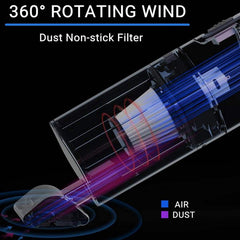 Car Portable Wireless 120W Handheld Powerful Vacuum Cleaner, Wireless (Black), Wireless (White)